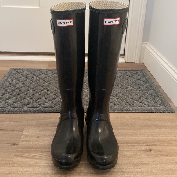 Hunter original black gloss tall boots - excellent condition - Picture 11 of 11